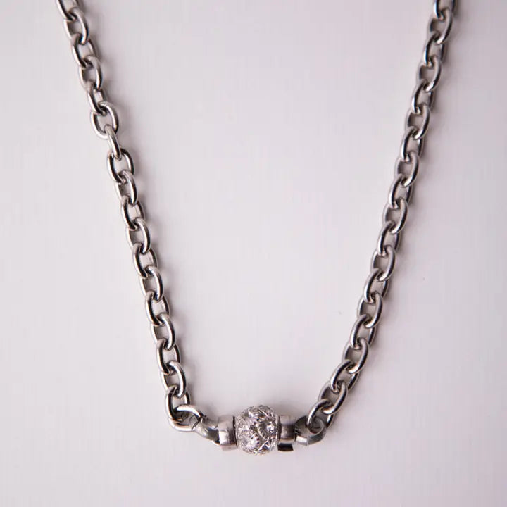Sparkle Ball Silver Necklace