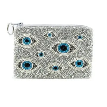 Silver  Many Eyes  Coin Purse