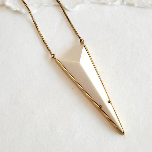 Brass Horn Bone Collection Necklace Handmade