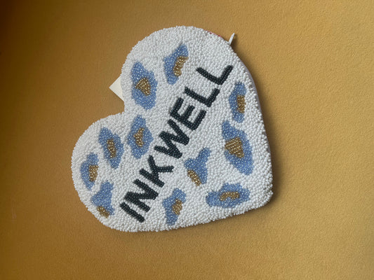 Inkwell Heart Beaded Purse