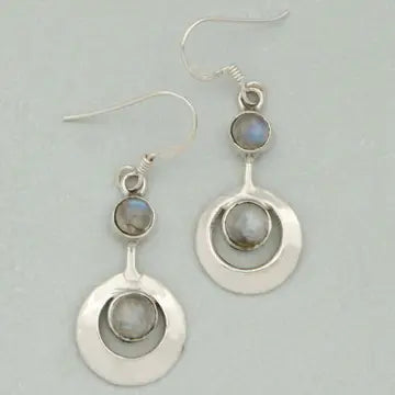 Celestial Labradorite Earrings with Sterling Silver