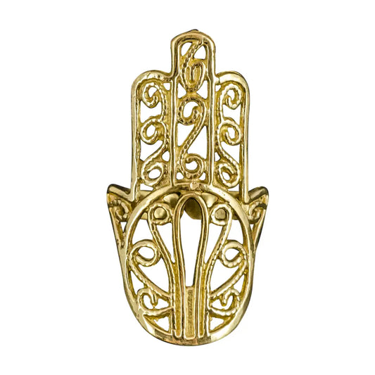 Hamsa Brass Ring (Adjustable)