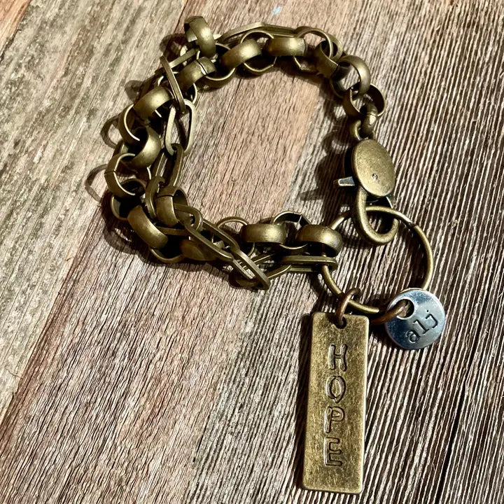 Hope Chain Charm Bracelet