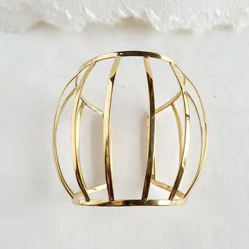 Brass Caged Dome Cuff Bracelet