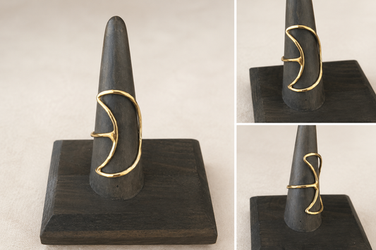 Brass Crescent Ring