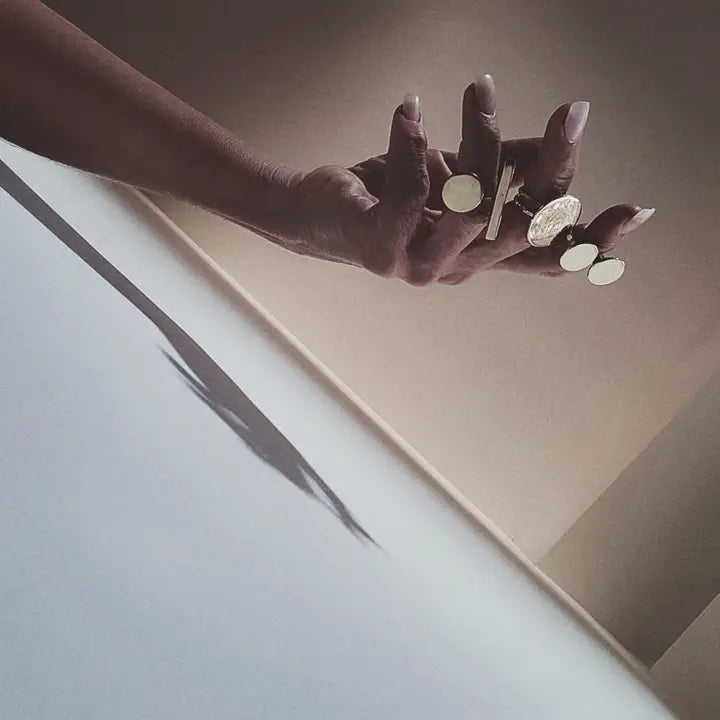 Disc Moon Handmade Ring