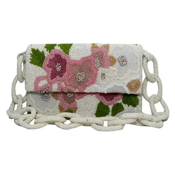 Raises Flowers Beaded Purse