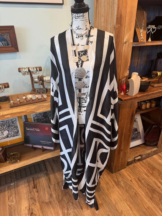 Monochrome Mirage Kimono