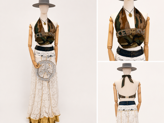 Summer Breeze Camo Halter Top - Handmade - Featured Designer