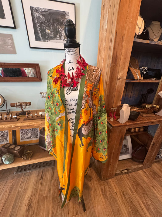 Peacock Majesty Kimono