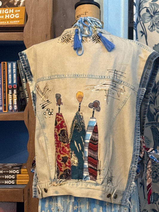 Denim Art Vest Handmade by LaSonja Polk