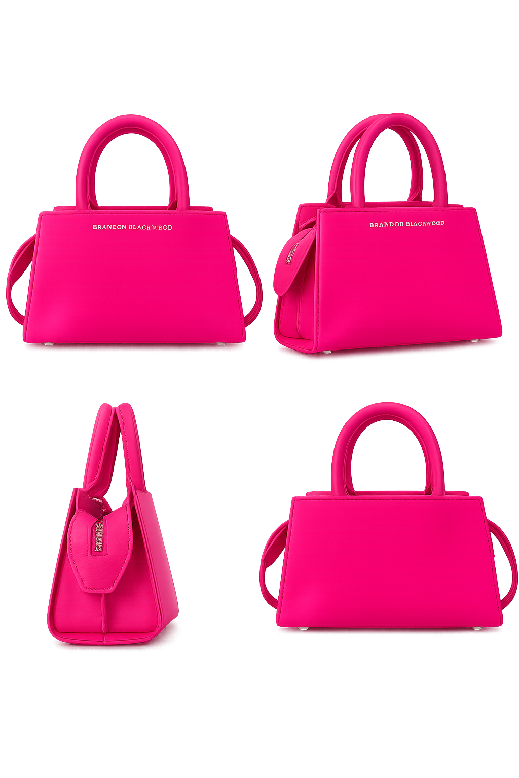 Brandon Blackwood Mini Top Handle Bag – Hot Pink PRE LOVED