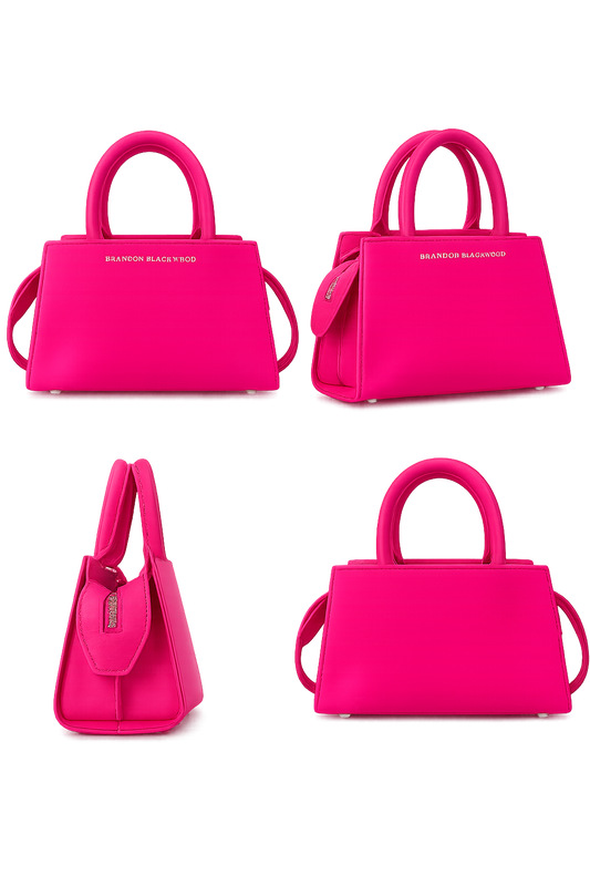 Brandon Blackwood Mini Top Handle Bag – Hot Pink PRE LOVED