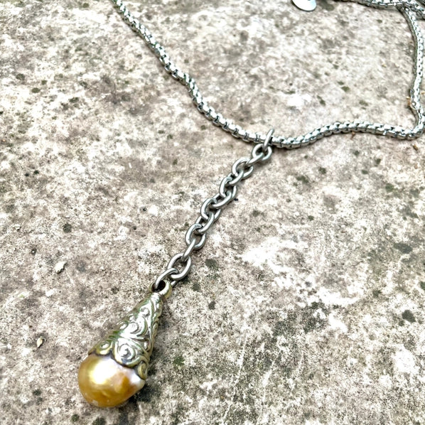 Danika Pearl Chain Necklace