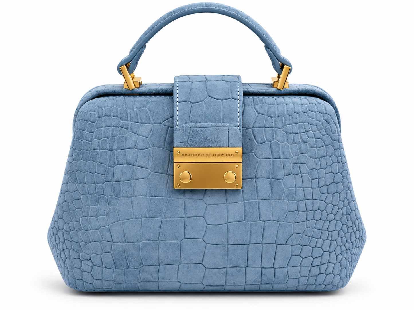 Brandon Blackwood Doctor Elizabeth Suede Croc Bag