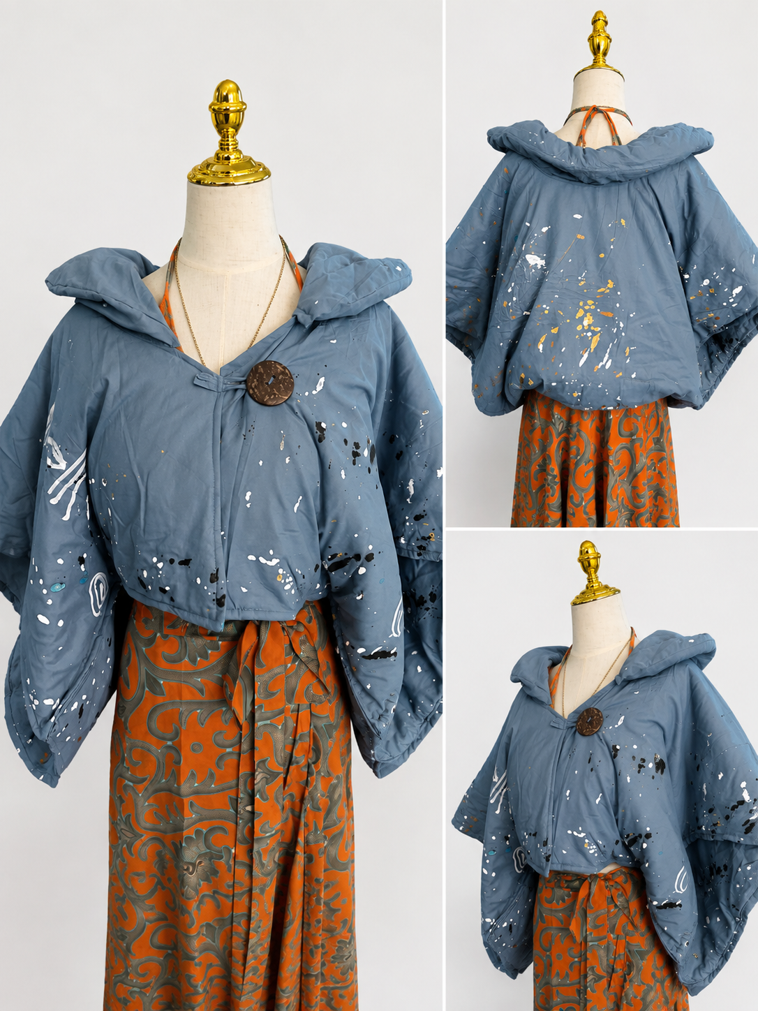 Osun Handmade Teal Puffer Jacket