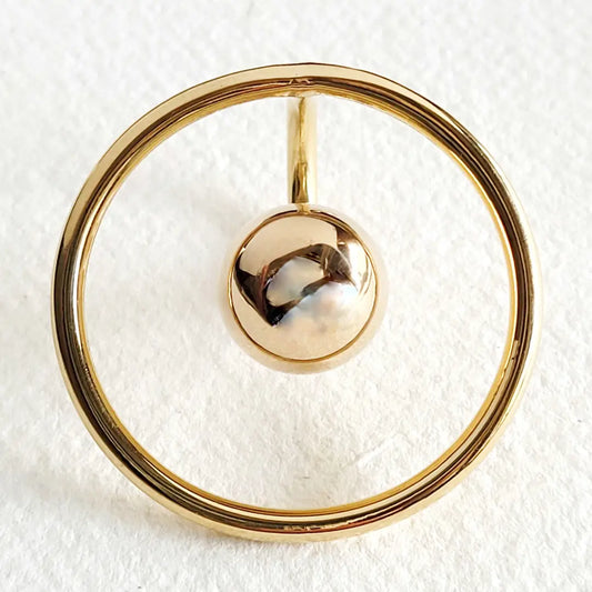 Brass Circle and Ball Ring