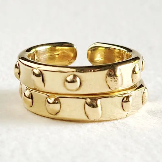 Brass Droplet Stackable Ring