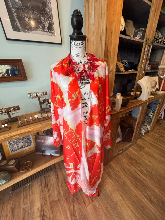Crimson Bloom Kimono