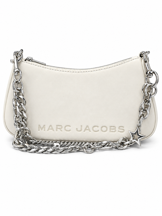 Marc Jacobs Star Charm - White Leather Chain Shoulder Bag Pre LOVED with Tags