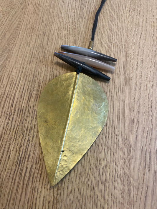 Mwangi Arrow & Bone Brass Necklace