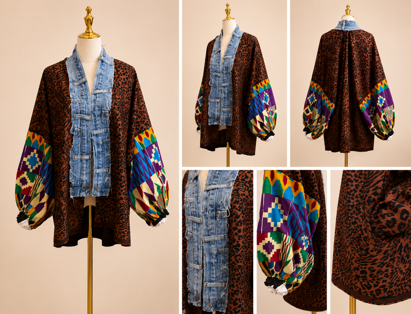 Wild Spirit Heritage Handmade Sweater Kimono