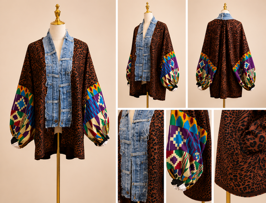 Wild Spirit Heritage - Handmade Sweater Kimono - One of a Kind