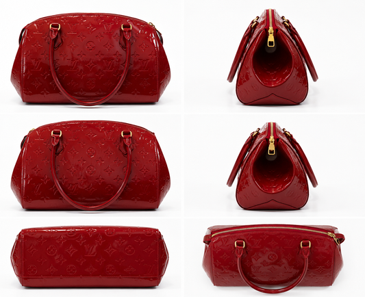 Louis Vuitton (LV) Monogram Vernis Sherwood Embossed Patent Leather Shoulder Bag