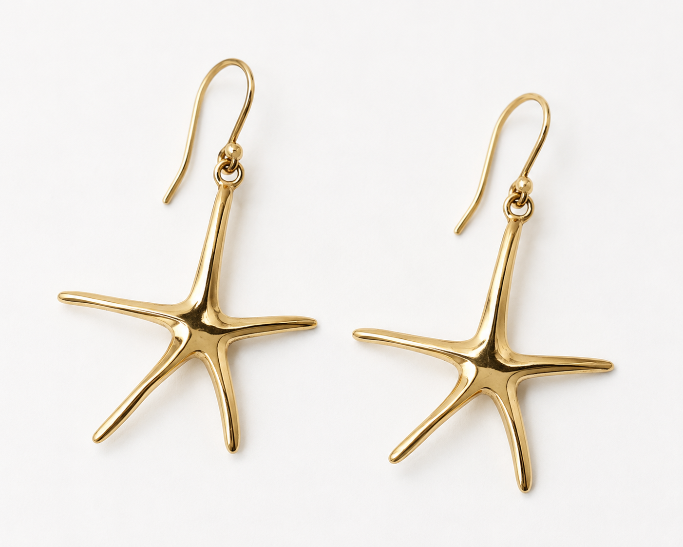 Brass Starfish Earrings