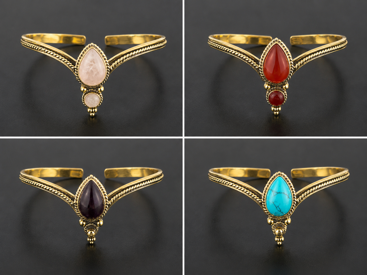 Teardrop and Circular Bracelet