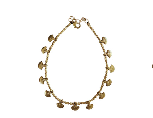 Shaan Beaded Brass Anklet