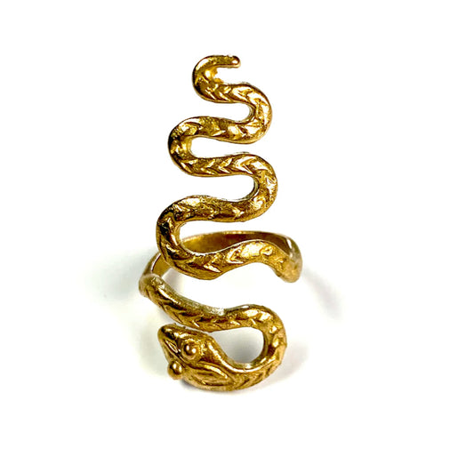 Ushari Snake Brass Ring