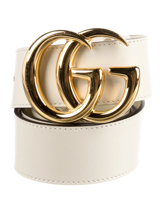Gucci Double G Logo Leather Belt (XL)