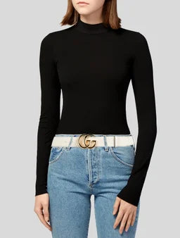 Gucci Double G Logo Leather Belt (XL)