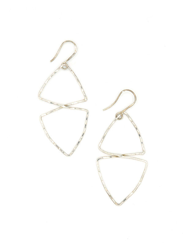 Good Fortune Silver Textured Earrings