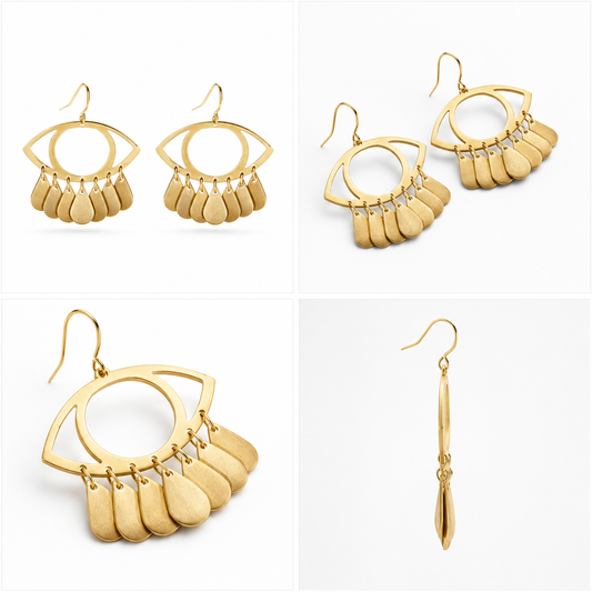 Solstice Eye Fringe Earrings