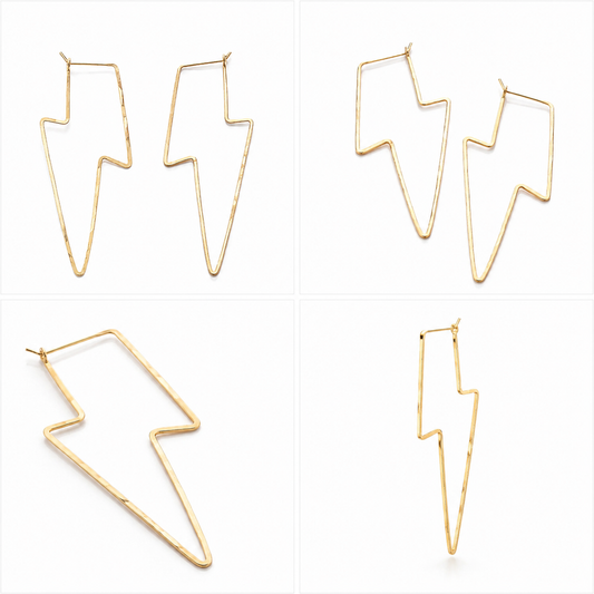 Lightning Bolt Hoops