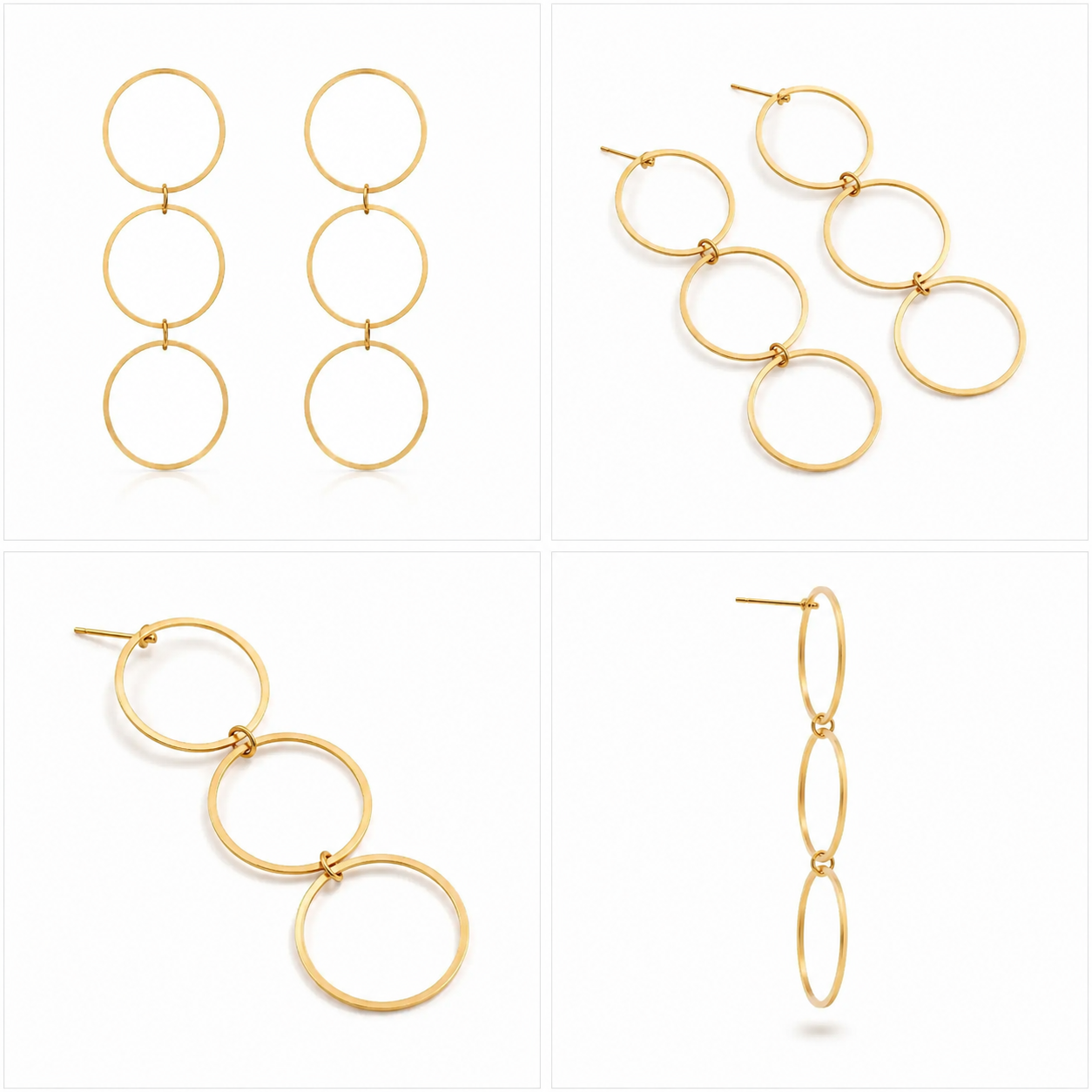 Three Ring Dangle Earring