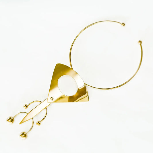Brass and Balls Statement Necklace