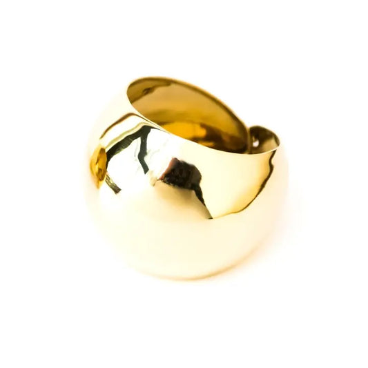 Globe Dome Brass Handcrafted Bold Big Cuff