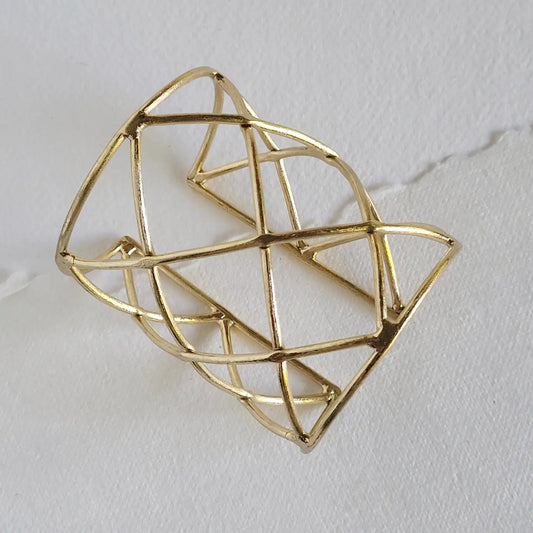Lattice Wire Cuff - Handmade
