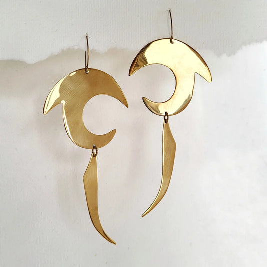 Tribal Mali Brass Earrings