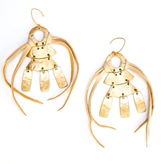 One Tribe Leather Earrings
