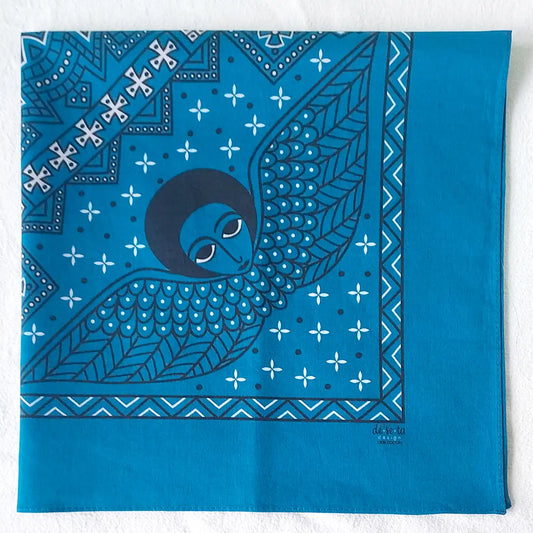 Mystical Afro Angels Ethiopian Bandana (Blue)