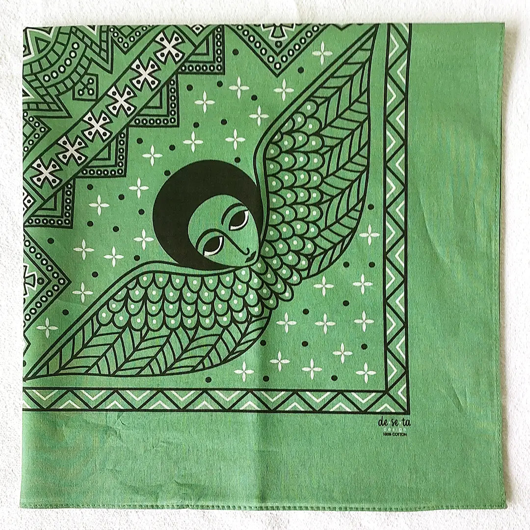 Mystical Afro Angels Ethiopian Bandana (Green)