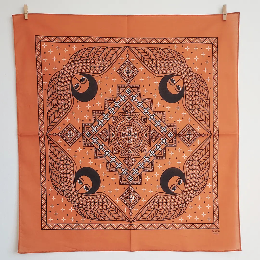 Mystical Afro Angels Ethiopian Bandana (Orange)