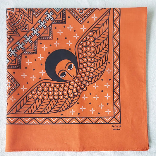 Mystical Afro Angels Ethiopian Bandana (Orange)