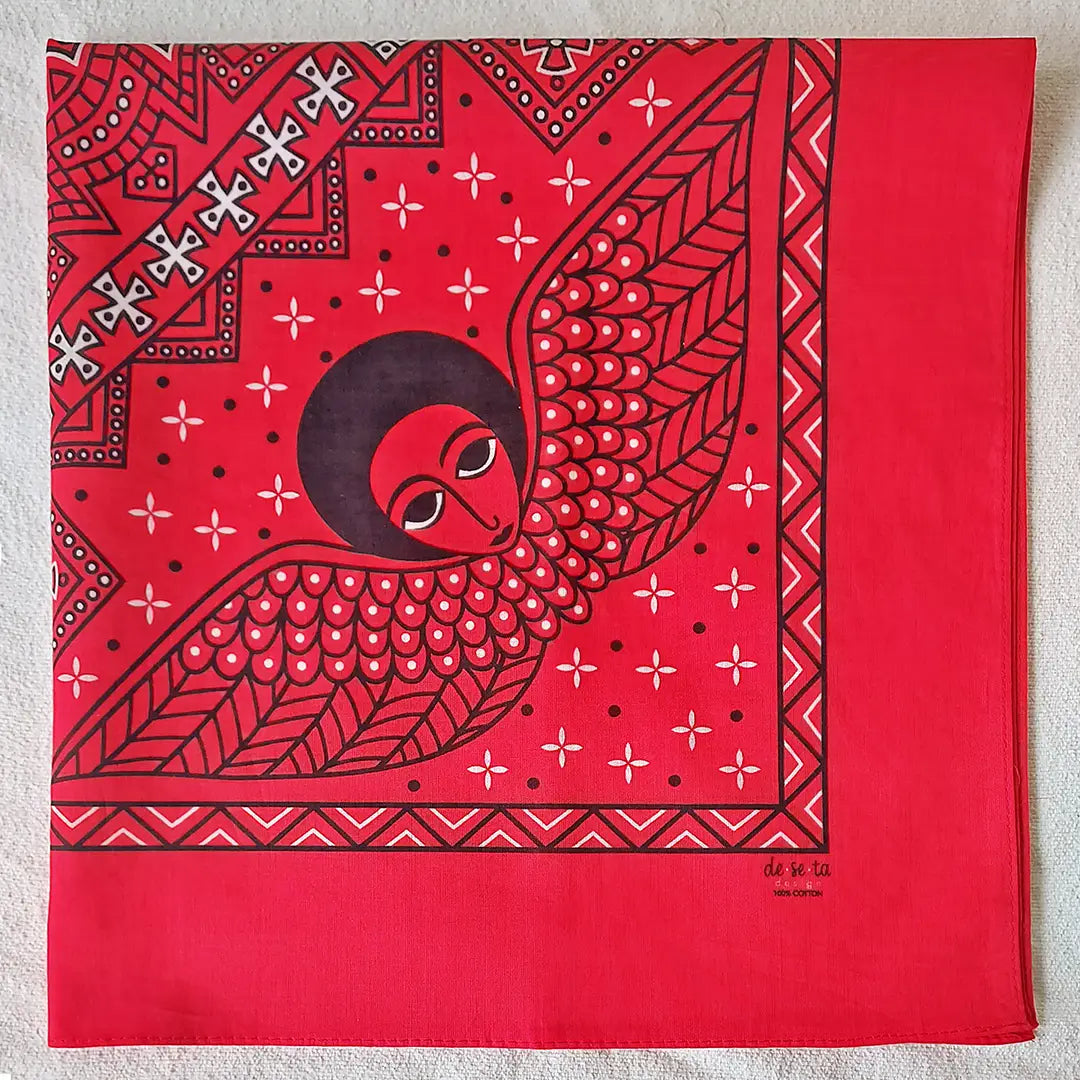 Mystical Afro Angels Ethiopian Bandana (Red)