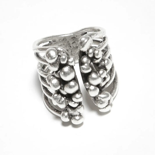 Jumbled Orb Silver Ring