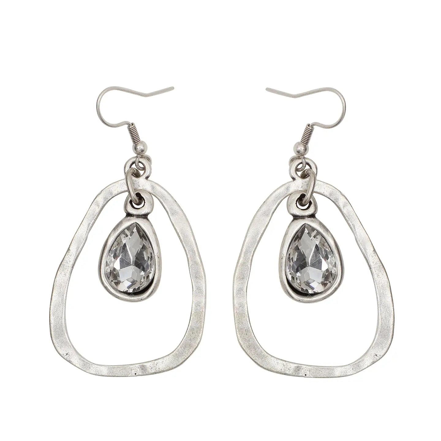 Droplet Pewter Earring